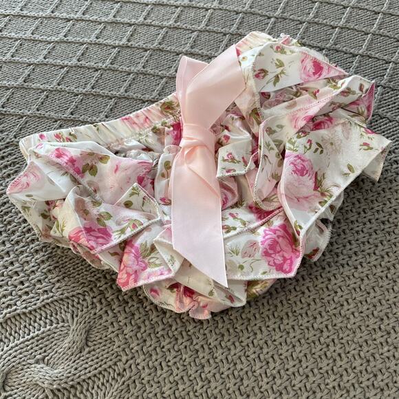 Posh Peanut Ruffled Floral Bummie ~ L - Picture 5 of 8